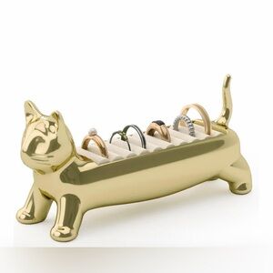 Umbra Ali Cat Ring Holder -Gift for  Kitty Kitten Lover - Jewelry Storage, Gold